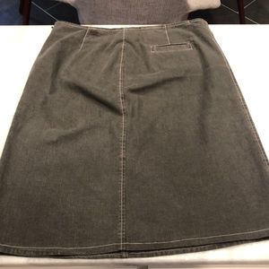 Authentic Chanel light gray denim pencil skirt